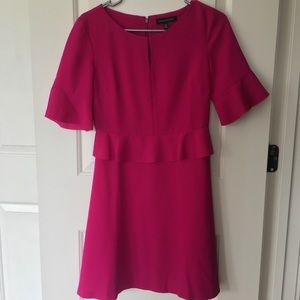 Banana Republic Pink Peplum Waist Dress